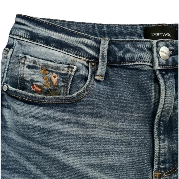 Driftwood Free People Anthropologie High Rise Embroidered Gizelle Jeans 28 x 27 - Picture 5 of 8